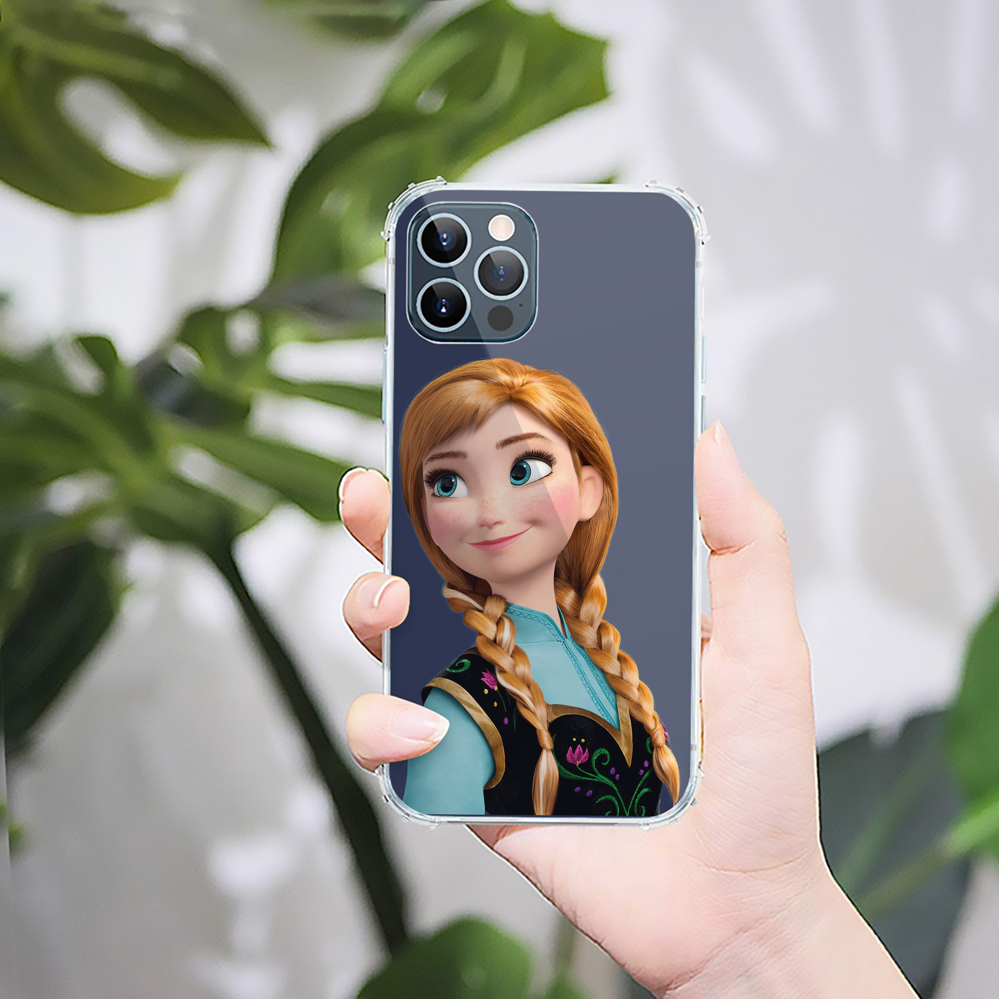 （画像用） アナと雪の女王 アンナ エルサ Frozen Anna Elsa 【iPhone 12シリーズ対応】透明スマホケース（クリアソフトケース）